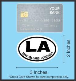 3x2 Oval LA New Orleans Louisiana Sticker Travel Luggage Decal Stickers - Image 8