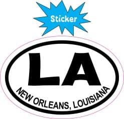 3x2 Oval LA New Orleans Louisiana Sticker Travel Luggage Decal Stickers - Image 2