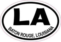 Oval LA Baton Rouge Louisiana Sticker