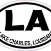 Oval LA Lake Charles Louisiana Sticker
