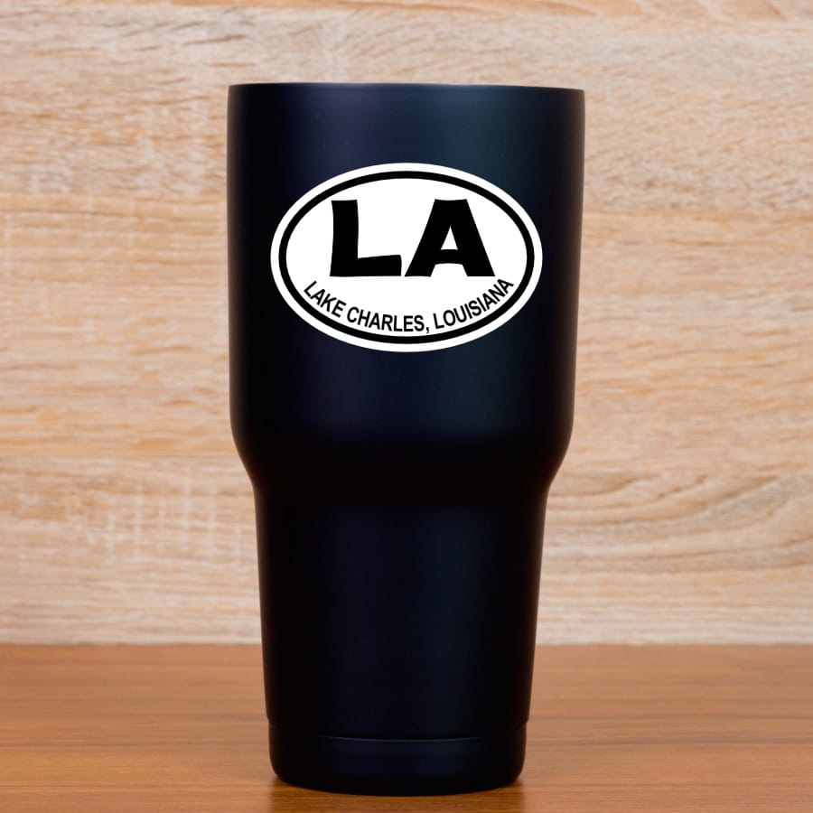3x2 Oval LA Lake Charles Louisiana Sticker Travel Luggage Decal Stickers - Image 5
