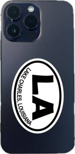 3x2 Oval LA Lake Charles Louisiana Sticker Travel Luggage Decal Stickers - Image 6