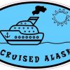 Blue Oval I Cruised Alaska Sticker