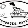 Oval Cruise Ship Vancouver Canada Sticker