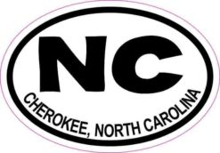 Oval NC Cherokee North Carolina Sticker