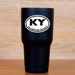 3in x 2in Oval KY Williamstown Kentucky Sticker Vinyl Travel Luggage Decal - Image 4