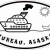 Oval Whale Cruise Ship Juneau Alaska Sticker
