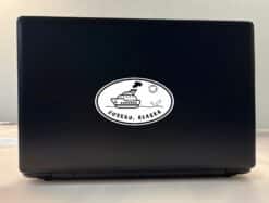 5in x 3in Oval Whale Cruise Ship Juneau Alaska Sticker Luggage S