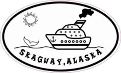 Oval Cruise Ship Skagway Alaska Sticker