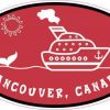Red Oval Cruise Ship Vancouver Canada Sticker