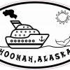 Oval Cruise Ship Hoonah Alaska Sticker