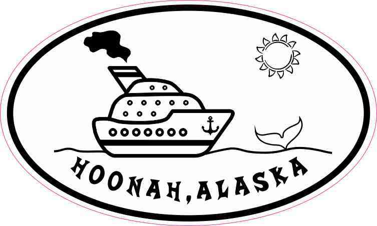 Oval Cruise Ship Hoonah Alaska Sticker