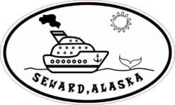 Oval Cruise Ship Seward Alaska Sticker