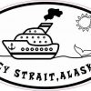 Oval Cruise Ship Icy Strait Alaska Sticker
