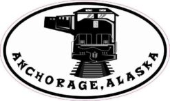 Oval Train Anchorage Alaska Sticker