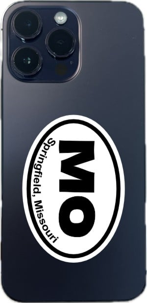 3in x 2in Oval Springfield Missouri Sticker Vinyl Luggage Travel - Image 6
