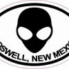 Oval Alien Roswell New Mexico Sticker