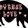 My True Love Pot Belly Pig Sticker