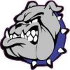 Blue Collared Bulldog Mascot Stickers