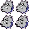 Blue Collared Bulldog Mascot Stickers
