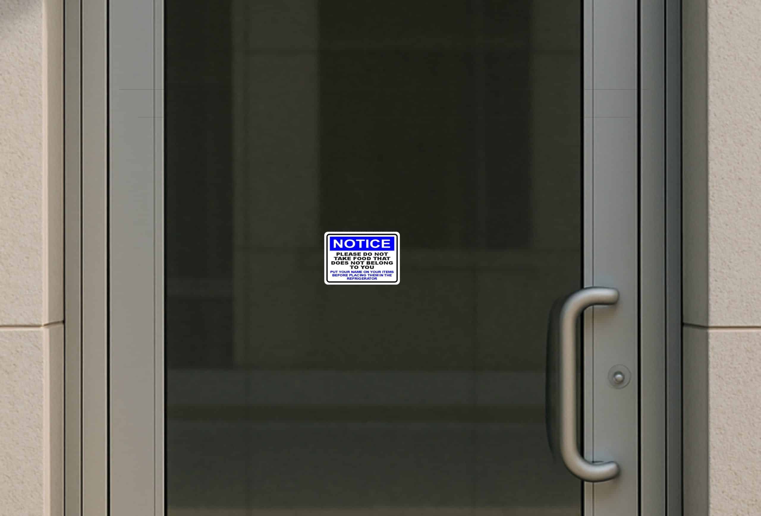 5x3.5 Notice Put Your Name on Your Items Refrigerator Sticker Vinyl Sign - Image 4