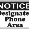 Notice Designated Phone Area Sticker