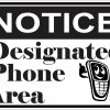 Picture Notice Designated Phone Area Magnet