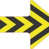 Yellow and Black Caution Arrow Sticker