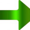Green Fade Arrow Sticker