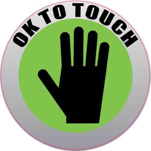 10 inches by 3 inches StickerTalk Symbol Do Not Touch Vinyl Sticker