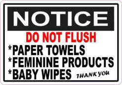 Notice Do Not Flush Magnet