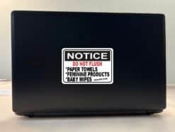 5in x 3.5in Notice Do Not Flush Sticker Vinyl Business Restroom Sign Decal