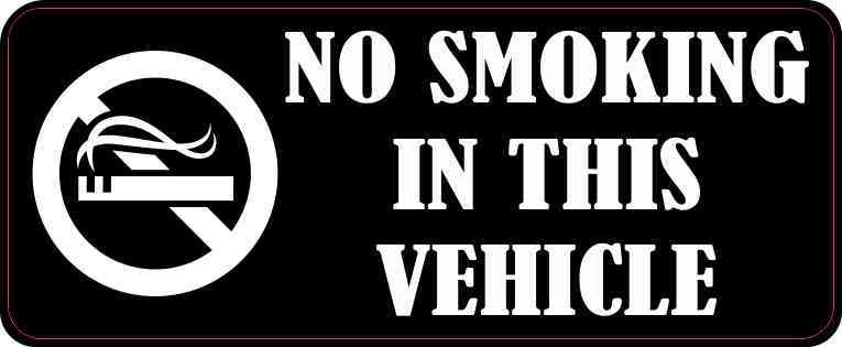 100 STICKERS NO SMOKING IN THIS VEHICLE SIGNS CARS COACH HGV FLEET STKPN00076 