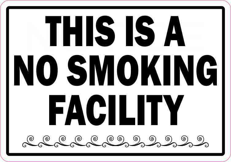 Decorative This Is a No Smoking Facility Magnet
