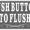 Gray Push Button to Flush Magnet