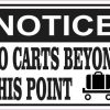 Luggage Cart Notice No Carts Beyond This Point Sticker