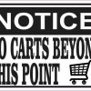 Shopping Cart Notice No Carts Beyond This Point Magnet
