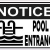 Notice Pool Entrance Magnet