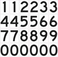 Mailbox Number Stickers