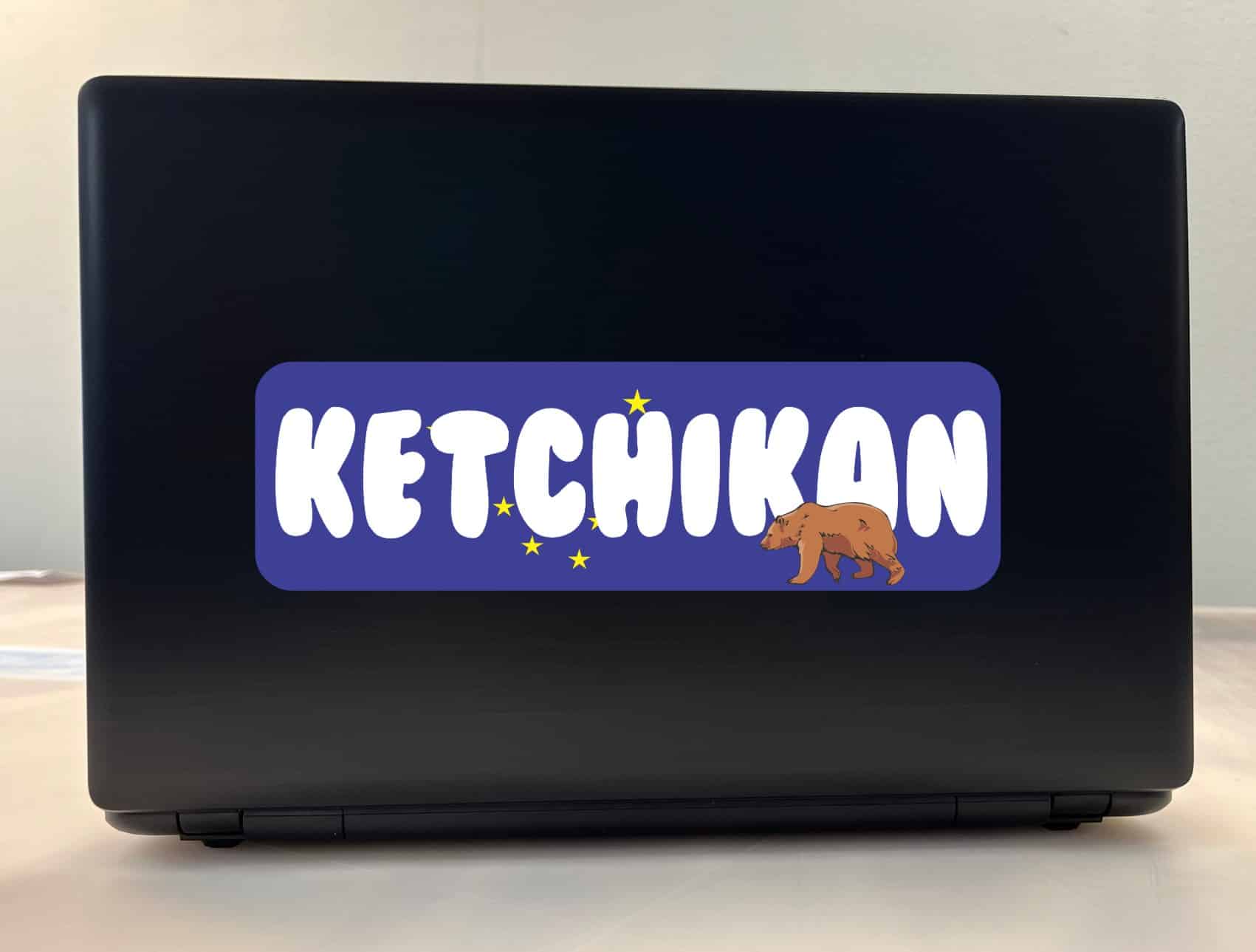 10in x 3in Ketchikan Bumper Sticker Vinyl Alaska Flag Decal Vehi