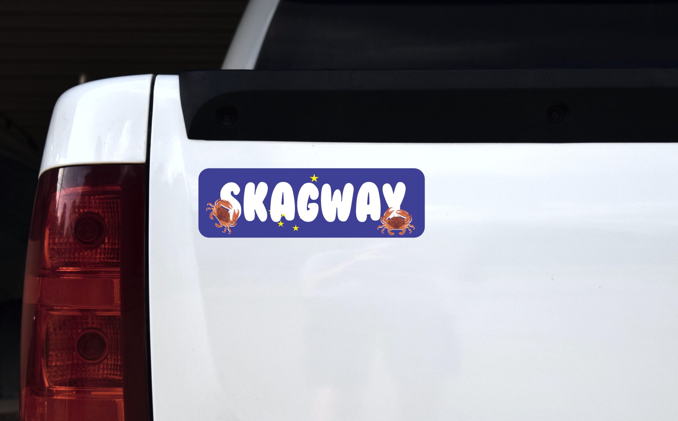 10in x 3in Skagway Magnet Vinyl Alaska Flag Car Magnets