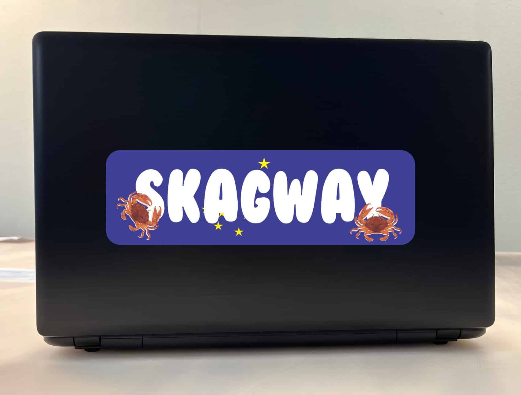 10in x 3in Skagway Bumper Sticker Vinyl Alaska Flag Decal Vehicle Stickers