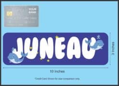 10in x 3in Juneau Bumper Sticker Vinyl Alaska Flag Decal Vehicle Stickers