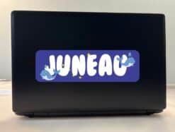10in x 3in Juneau Bumper Sticker Vinyl Alaska Flag Decal Vehicle Stickers