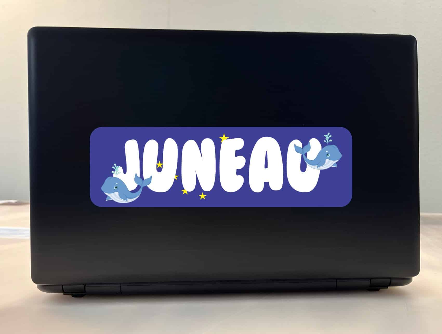 10in x 3in Juneau Bumper Sticker Vinyl Alaska Flag Decal Vehicle Stickers