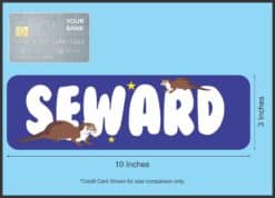 10in x 3in Seward Bumper Sticker Vinyl Alaska Flag Decal Vehicle Stickers