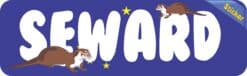 10in x 3in Seward Bumper Sticker Vinyl Alaska Flag Decal Vehicle Stickers