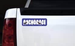 10in x 3in Anchorage Bumper Sticker Vinyl Alaska Flag Decal Car Stickers