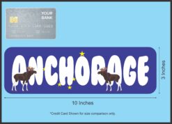 10in x 3in Anchorage Magnet Vinyl Alaska Flag Magnets