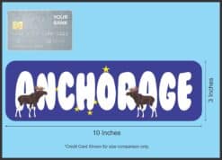 10in x 3in Anchorage Bumper Sticker Vinyl Alaska Flag Decal Car Stickers